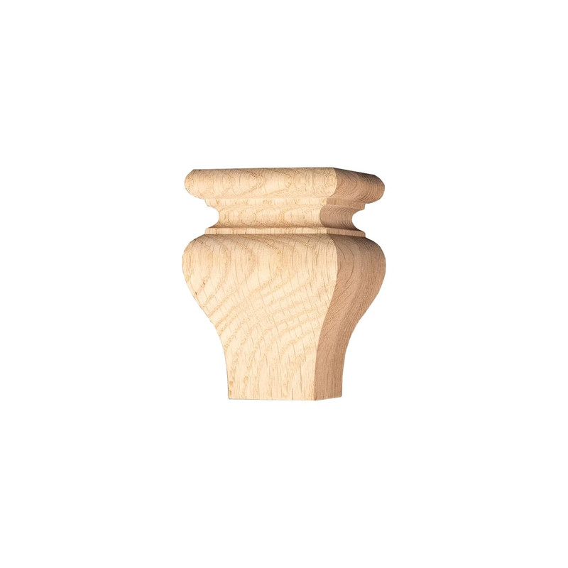 Square Tulip Furniture Foot - Species:Oak Red